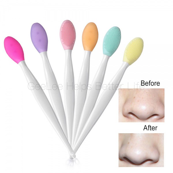 🍓1 Cọ Rửa Mặt Làm Sạch Sâu Loại Bỏ Mụn Đầu Đen Bằng Silicone