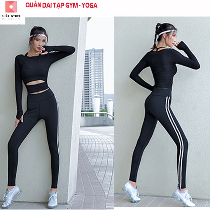 Quần legging tập gym Khói Store yoga nữ nâng mông lưng cao - k103 | BigBuy360 - bigbuy360.vn