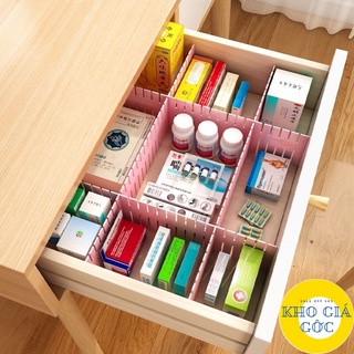 Set 4 Miếng Nhựa Thông Minh Chia Ô Ngăn Kéo Tiện Lợi