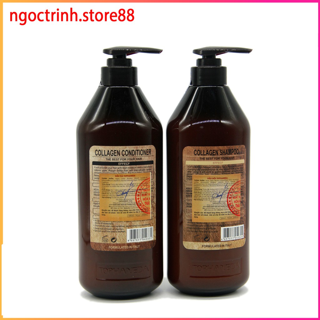 Dầu gội collagen gội sạch gầu không ngứa siêu mềm mượt tóc dầu xả HANEDA COLLAGEN 500ml – 785ml chính hãng