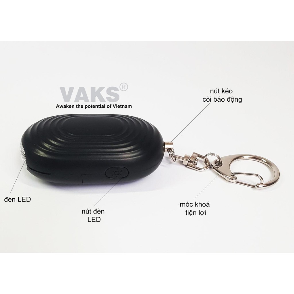 Móc Khoá Phòng Thân SA-9300: Báo Động Khẩn Cấp Cá Nhân - Thiết kế tinh tế với móc chìa khóa tiện lợi.