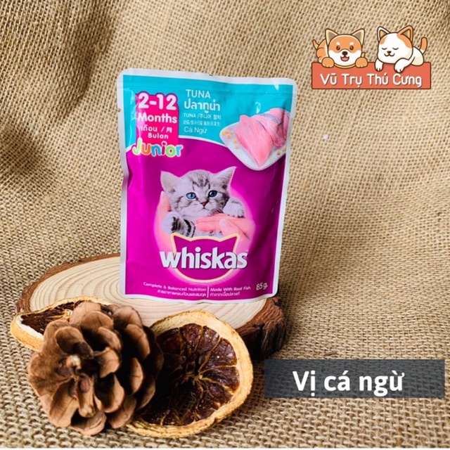 Pate Whiskas dành cho mèo con, mèo trưởng thành