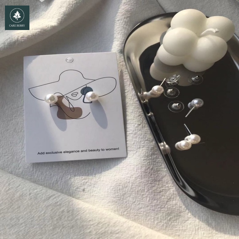 Khuyên tai bạc nữ, Khuyên tai ngọc trai nhân tạo gắn bạc 925