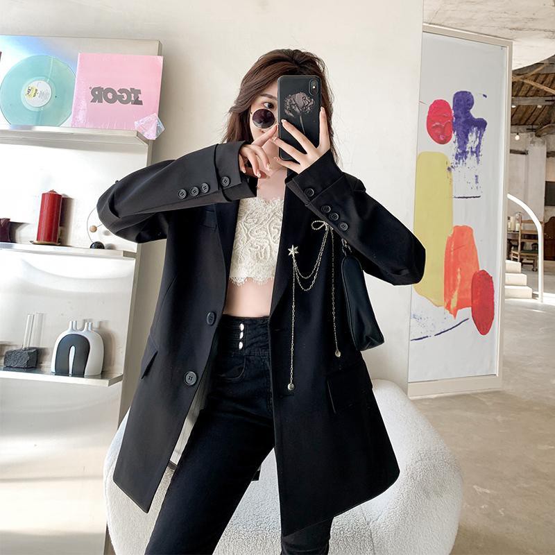 Áo Khoác Blazer Nữ Dáng Rộng Phong Cách Anh Quốc Thời Trang Xuân Thu 2021