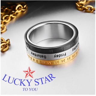 Nhẫn lịch xoay thời trang