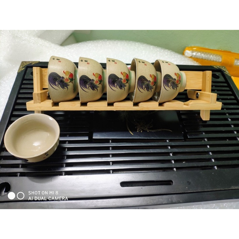Bộ chén gà cảnh đức gồm 6 chén