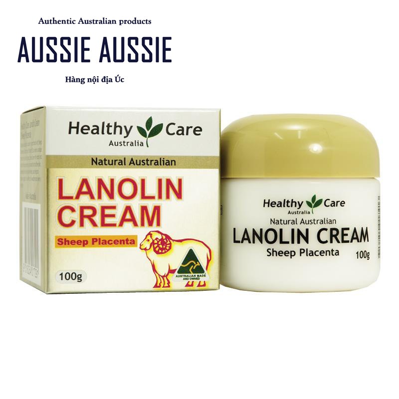 Kem dưỡng da nhau thai cừu mỡ cừu Healthy Care Lanolin Cream 30g 100g (các loại) aussie.vn