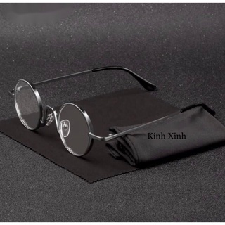 Kính gọng mắt tròn xoe kim loại cực chất - Form siêu nhỏ