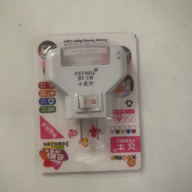 Đèn ngủ dẹp mini 1W công tắc ánh sáng xanh