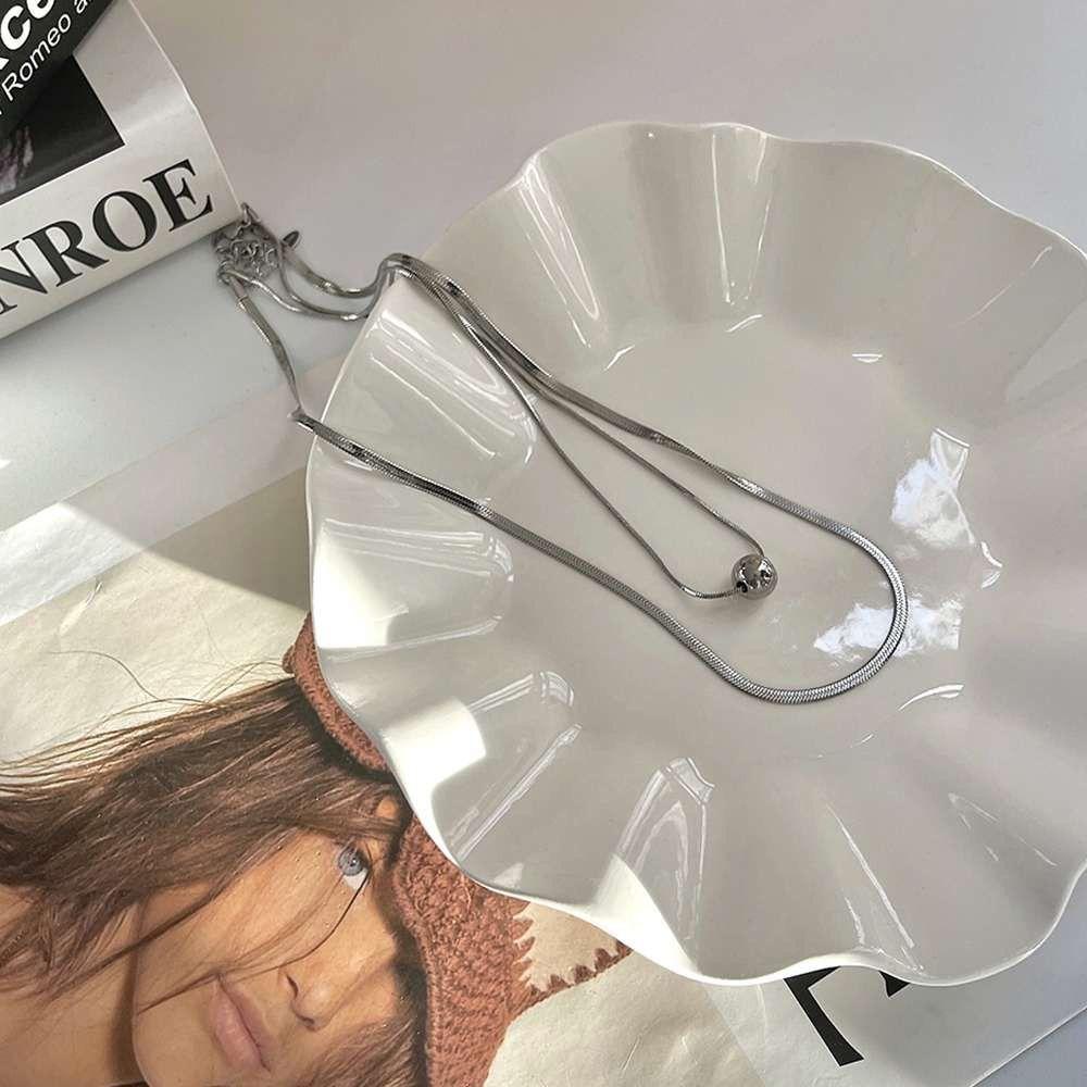 Vòng cổ Hai Lớp Bằng Thép Titan Phong Cách Hàn Quốc