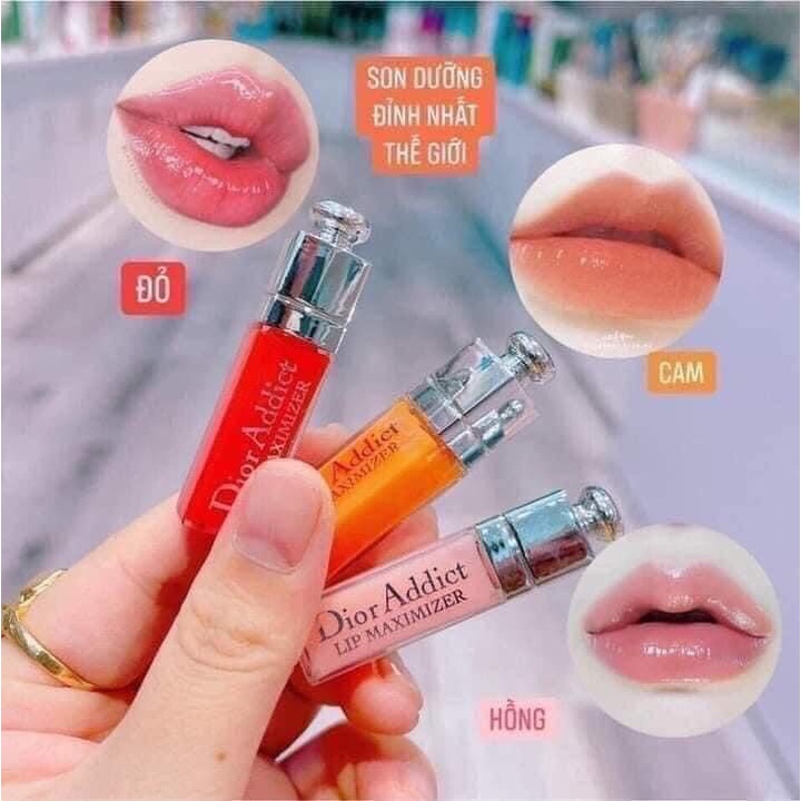 Son dưỡng Dior Addict Lip Maximzer Collagen Activ Mini 2ml Auth Đỏ Cam Hồng