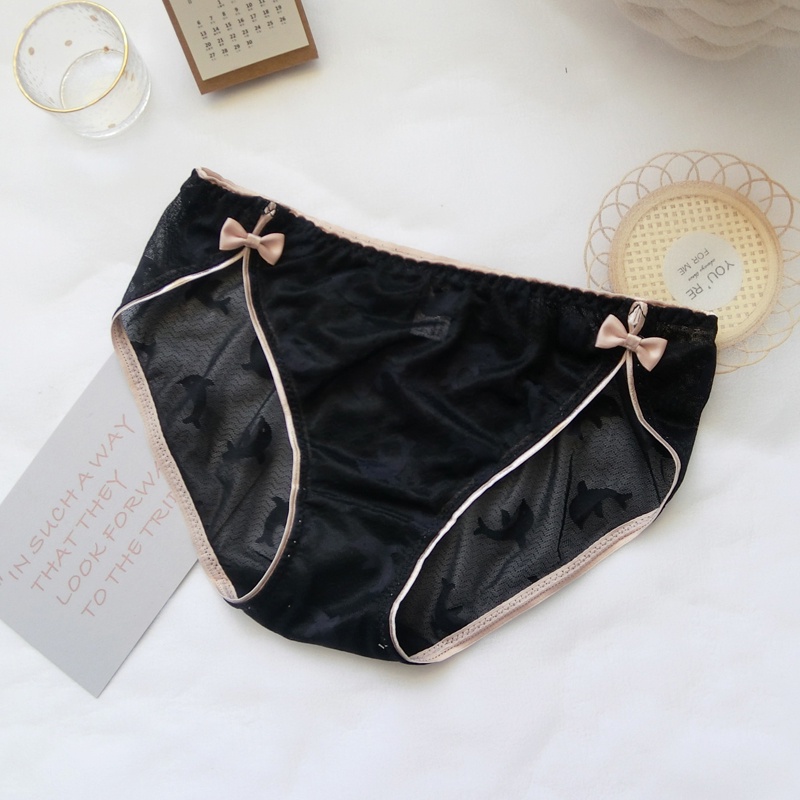 Quần Lót Ren Nữ Họa Tiết Cá Heo Mềm Mịn Thoáng Mát P309