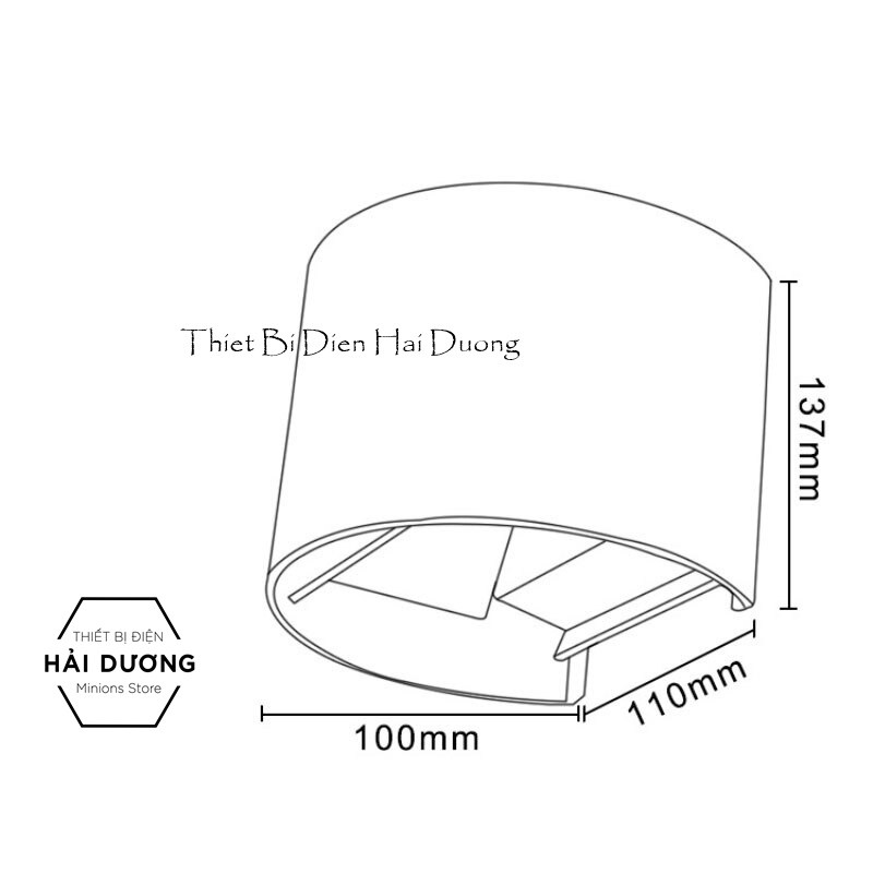 Combo Bộ 3 Đèn Tường Led Tròn Chống Nước Thân Nhôm 378 - 7w gắn tường