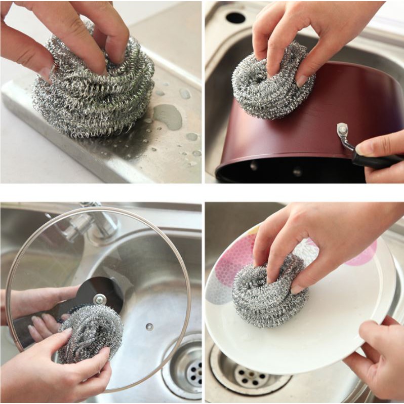 Búi sắt cọ rửa xoong nồi nhà bếp tiện lợi