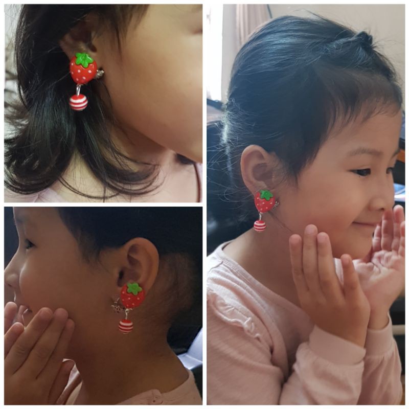 Bông tai kẹp không xỏ lỗ siêu xinh cho bé
