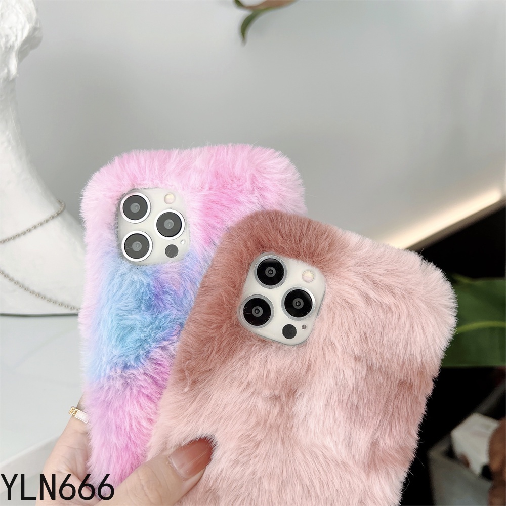 Ốp Điện Thoại Lông Nhung Màu Gradient Cho Vivo Y33S Y53S Y55 Y12A Y17 Y30 Y50 Y51 Y31 Y52 Y72 Y75 Y76 5G Y21 Y20i Y21S Y20 Y20S