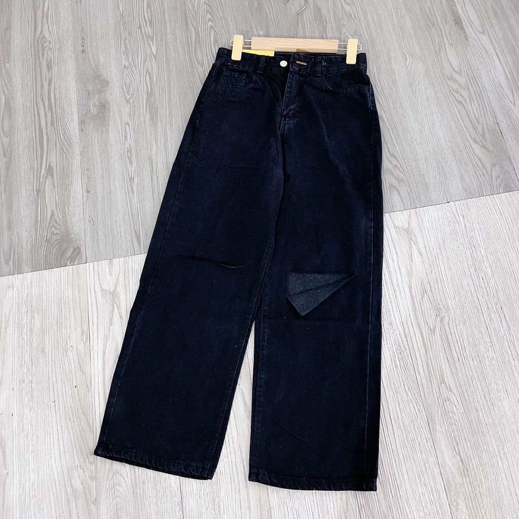 QUẦN JEANS ỐNG SUÔNG RÁCH GỐI XẺ M03 💥 Giá siêu rẻ💥