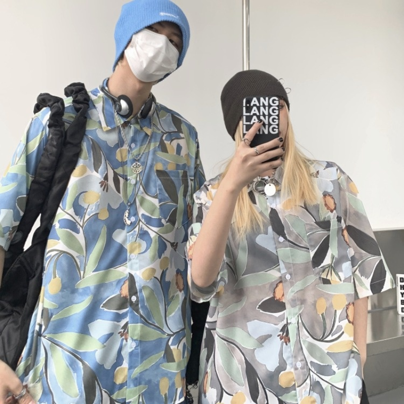 Áo Sơ Mi Ngắn Tay In Họa Tiết Phong Cách Hàn Quốc Dành Cho Cả Nam Và Nữ | BigBuy360 - bigbuy360.vn