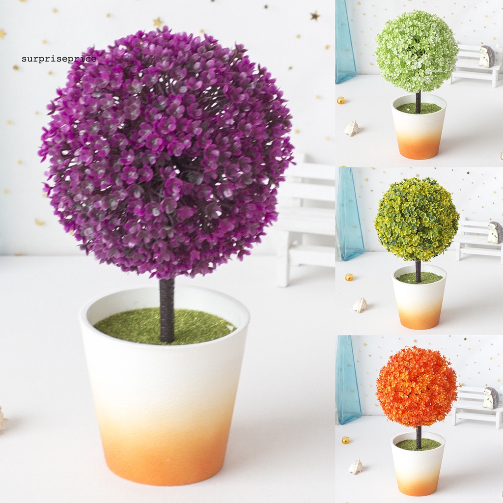 Chậu cây cảnh giả hình tròn bằng nhựa trang trí nhà cửa