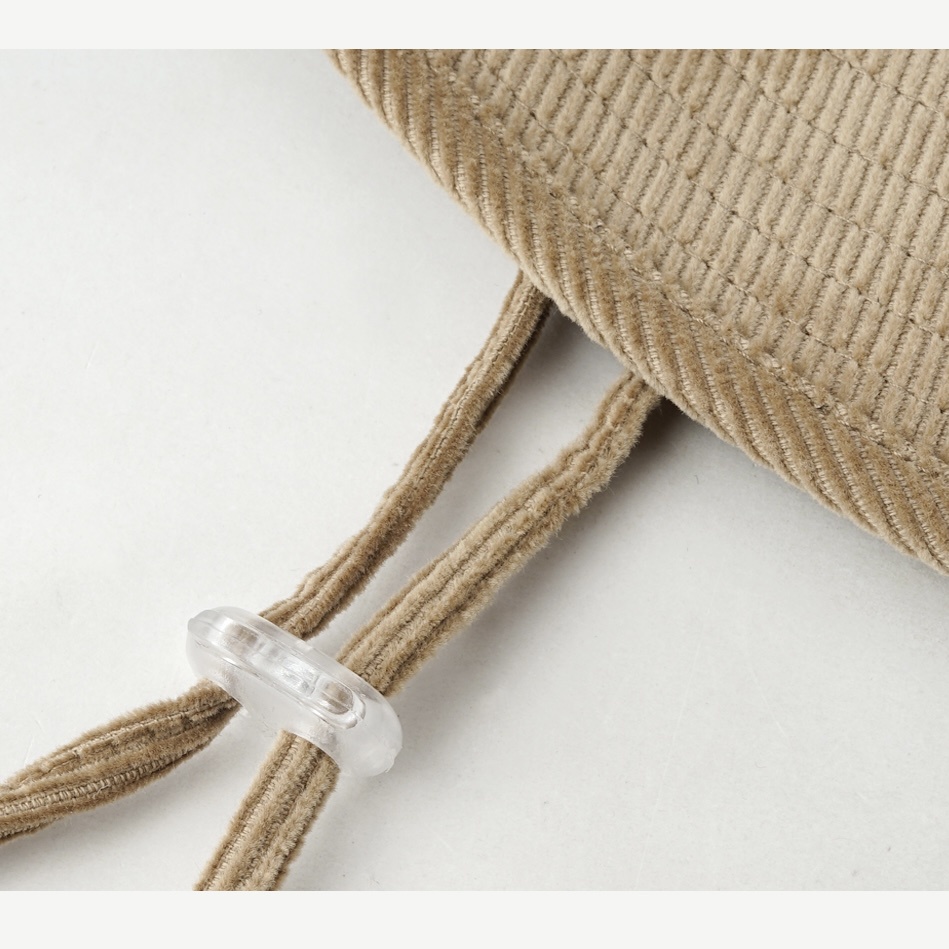 Mũ xô MG Studio bằng nhung kẻ 4 màu tùy chọn