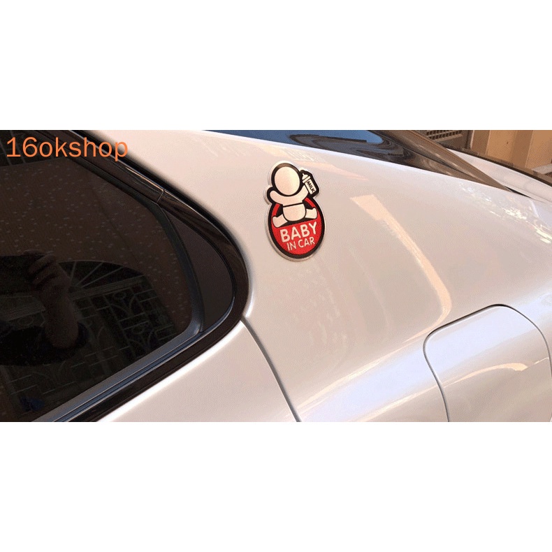 Miếng Dán Đề Can In Chữ Baby In Car Trang Trí Xe Hơi