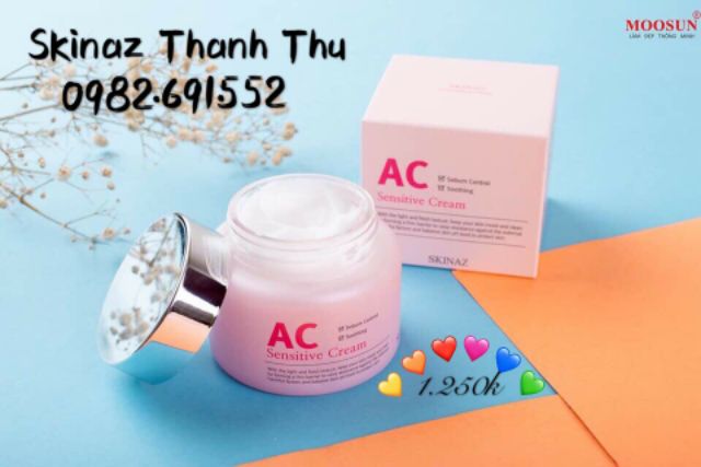 Kem dưỡng trắng da trừ mụn AC Sensitive Cream Skinaz Hàn Quốc