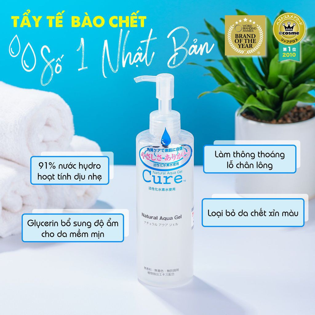 Tẩy Tế Bào Chết Cure Natural Aqua Gel 250g Nhật Bản