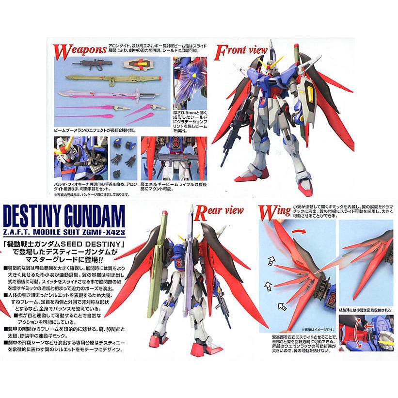 Bộ đồ chơi mô hình lắp ráp MG 1/100 DESTINY GUNDAM