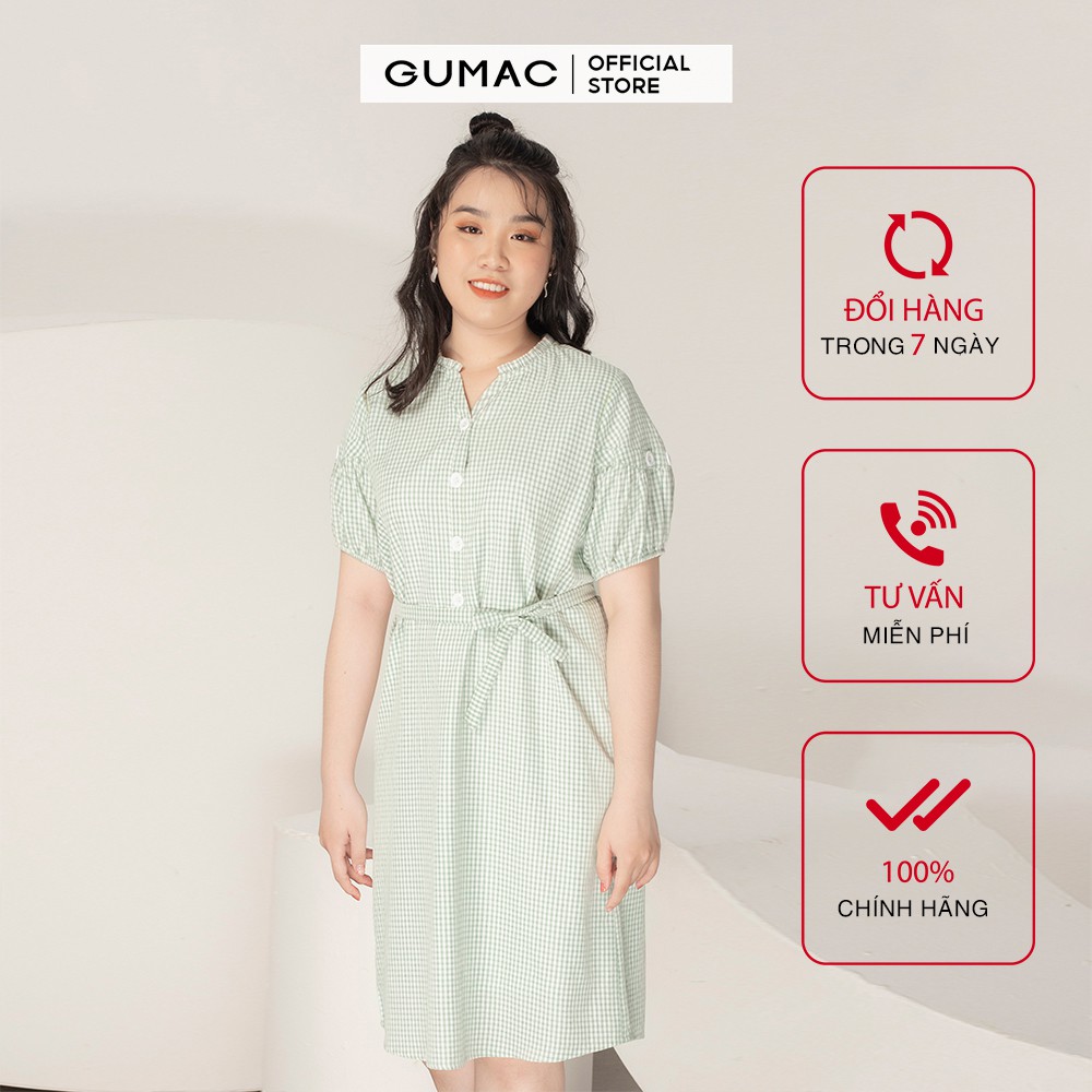 Đầm suông nữ oversize cổ bèo GUMAC DA998