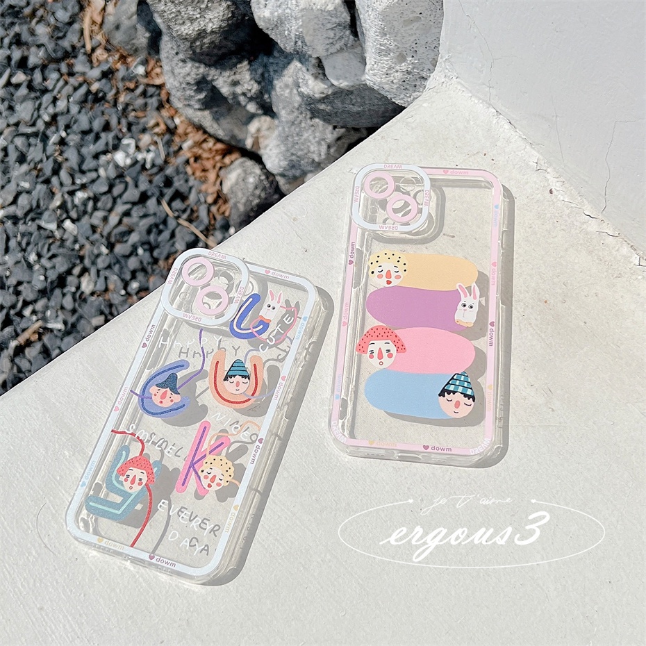 Ốp Điện Thoại Họa Tiết Hoạt Hình Nhiều Màu Sắc Cho iPhone 13 12 11 Pro Max SE2020 X XR Xs Max 7 8