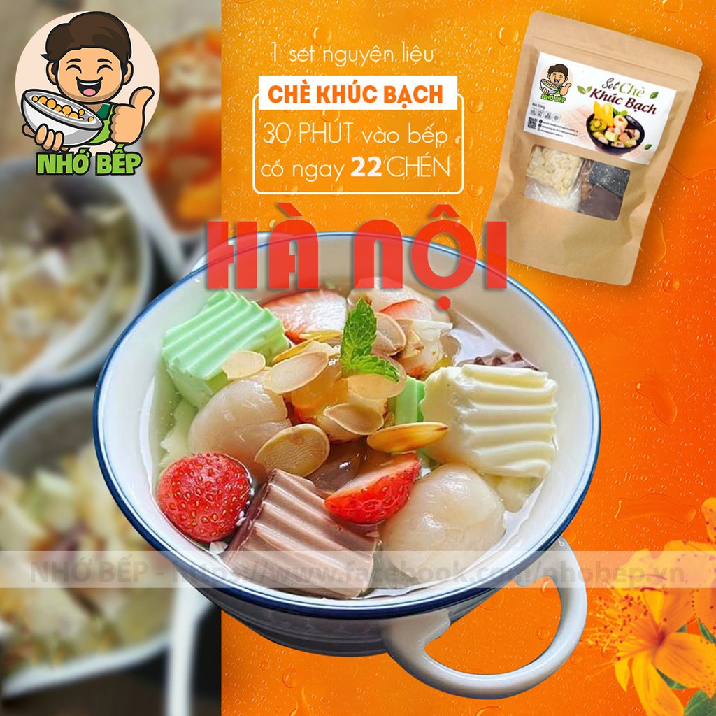 SET Chè Khúc Bạch Nấu 22 Chén - Nguyên Liệu Làm Bánh, Nấu Chè - Tặng Kèm Công Thức - NHỚ BẾP