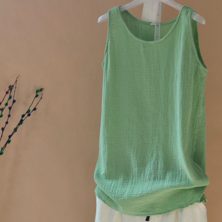 Áo sát nách ba lỗ nữ đẹp chất liệu thô đũi năng động