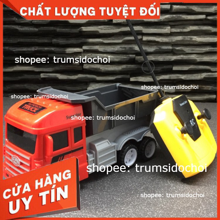 Xe điều khiển từ xa 💖FREESHIP💖 Xe rác-xe công trình [Có đèn] - đồ chơi cho bé