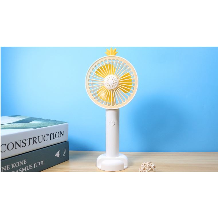 [HOT] Quạt Mini tích điện tiện lợi có giá để điện thoại nhiều tác dụng cầm tay hoặc để bàn Hình Dứa (50) | BigBuy360 - bigbuy360.vn