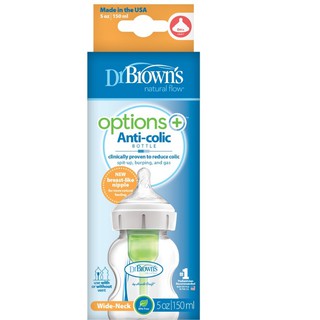 [Mã SKAMLTSM9 giảm 10% đơn 99K] Bình sữa Dr Brown cổ rộng 150 ml và 270ml options plus
