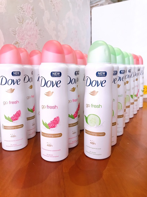 ❌❌❌Xịt Khử Mùi Dove Go Fresh Dưa Leo Trà Xanh Và Lựu❌❌❌