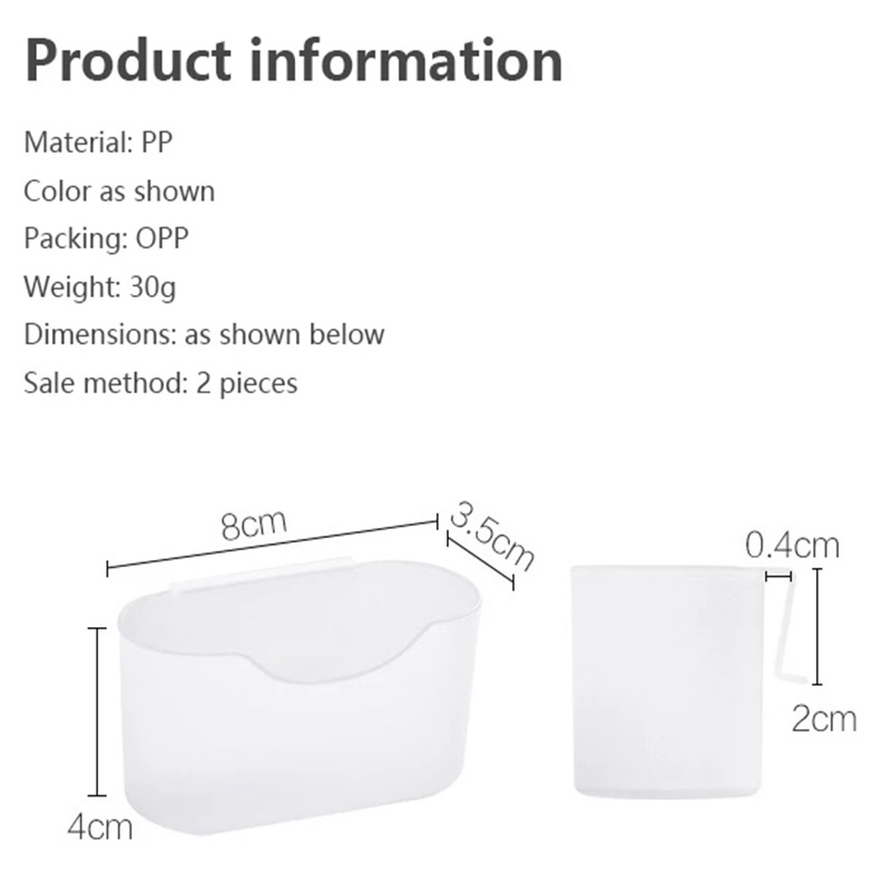 Set 2 Hộp Nhựa PP Trong Suốt Đựng Đồ Đa Năng Phân Loại Gắn Tủ Lạnh Tiện Lợi