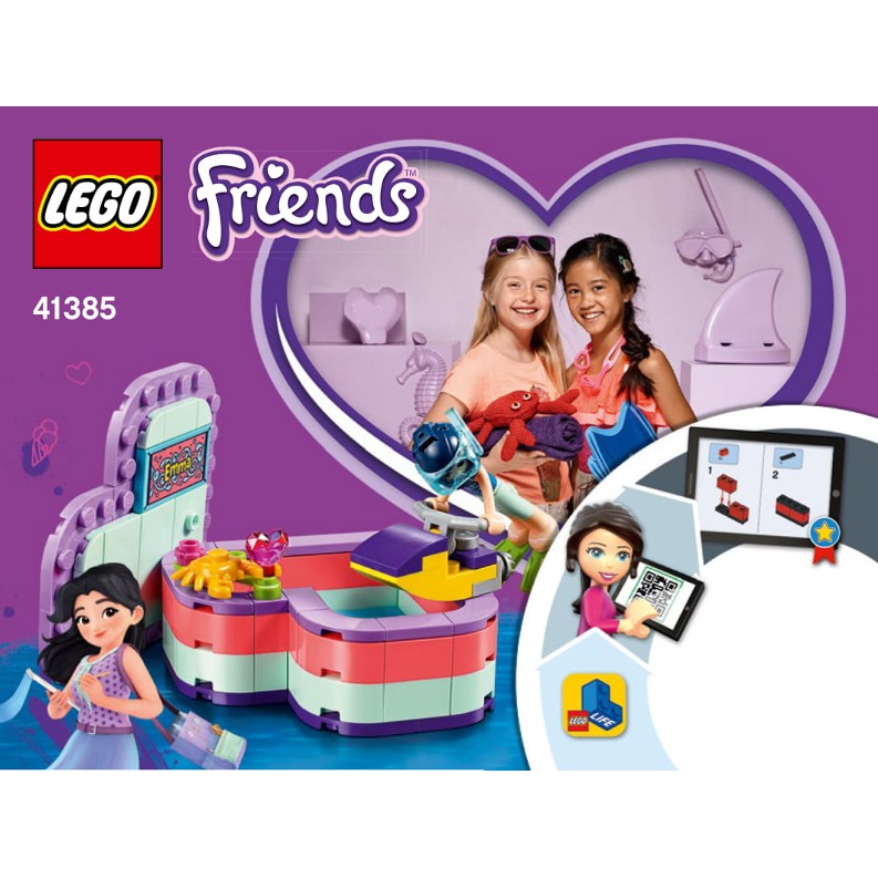 Lego Friends 41385 -  Emma's Summer Heart Box - Bộ xếp hình Lego Hộp trái tim mùa hè của Emma
