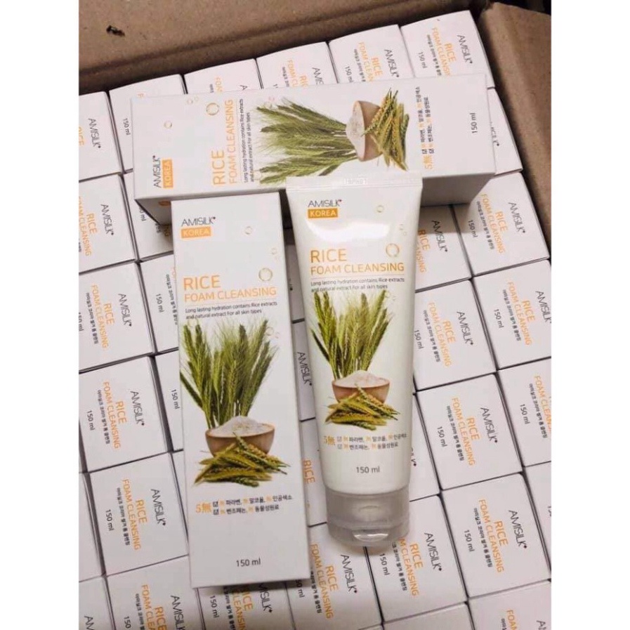 SỮA RỬA MẶT AMISILK MẦM GẠO HÀN QUỐC - RICE FOAM CLEANSING [ Hàng Mới Về ]