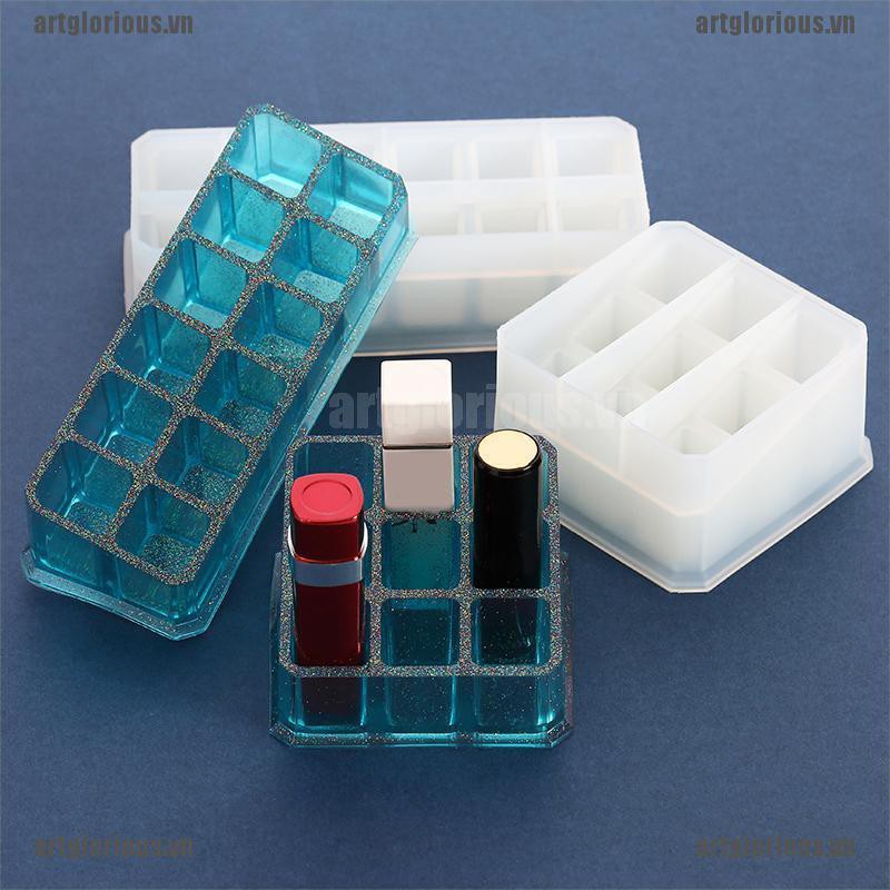 Khuôn Silicone 9 / 12 Ngăn Dùng Làm Son Môi DIY