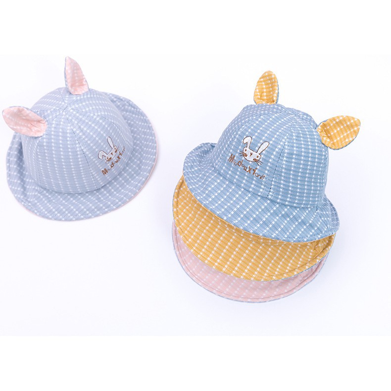 mũ tai thỏ size 44cm khoảng 3-6 tháng vành rộng (Hàng Quảng Châu)