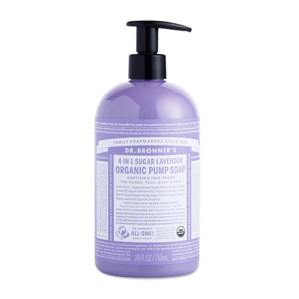 CÓ SẴN [Dr Bronner’s] Xà Bông Hữu Cơ 4 in 1 Dr Bronner’s Sugar Soap 710mL