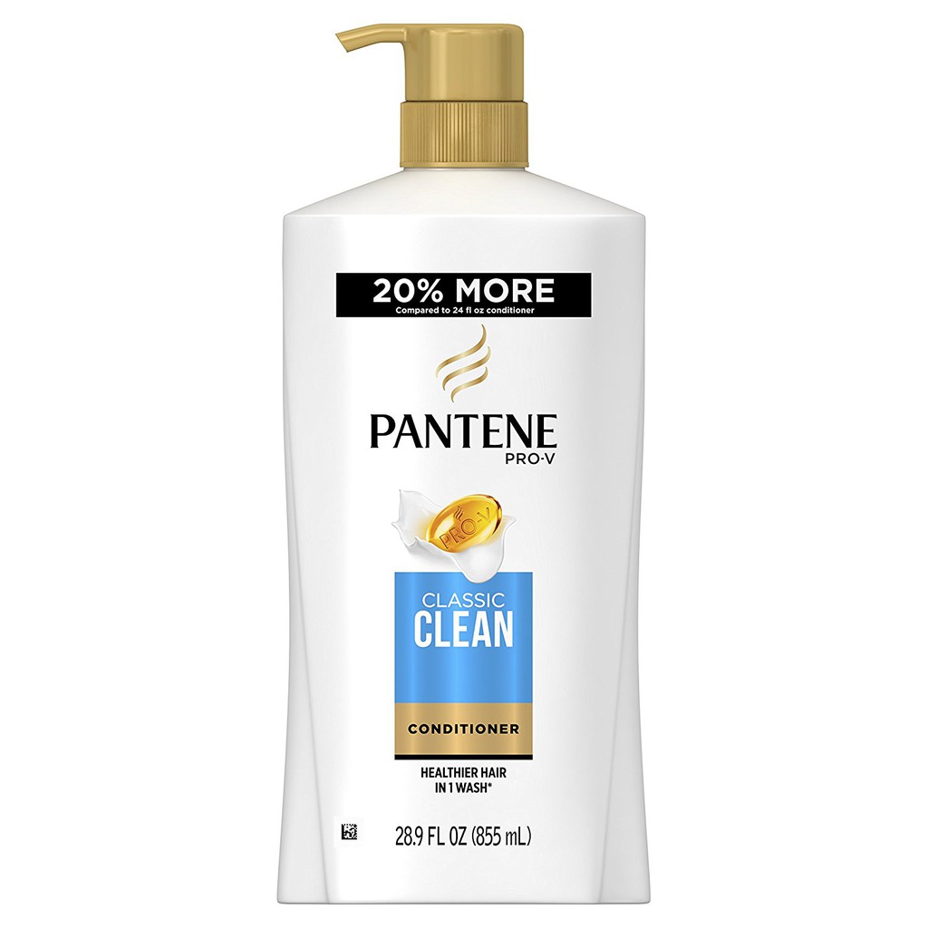 Dầu Xả giúp bảo vệ &amp; phục hồi tóc Pantene Pro-V Classic Clean Conditioner 855ml (Mỹ)