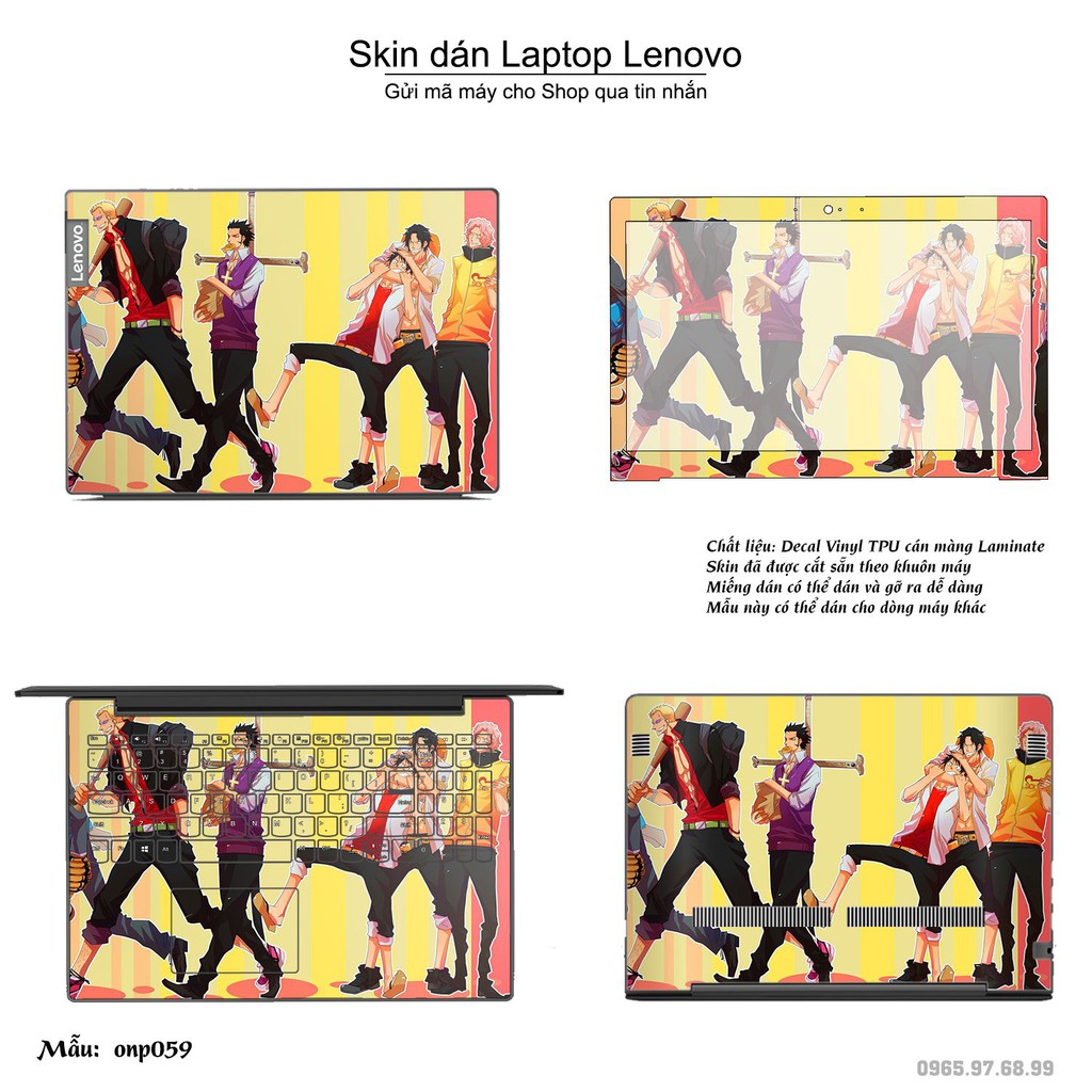 Skin dán Laptop Lenovo in hình One Piece _nhiều mẫu 3 (inbox mã máy cho Shop)