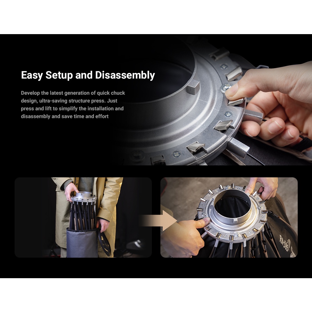 SmallRig RA-D55 Parabolic Softbox 3585 - Lồng Tản Sáng 55cm Dành Cho Đèn SmallRig RC120D/RC120B/RC220D/RC220B