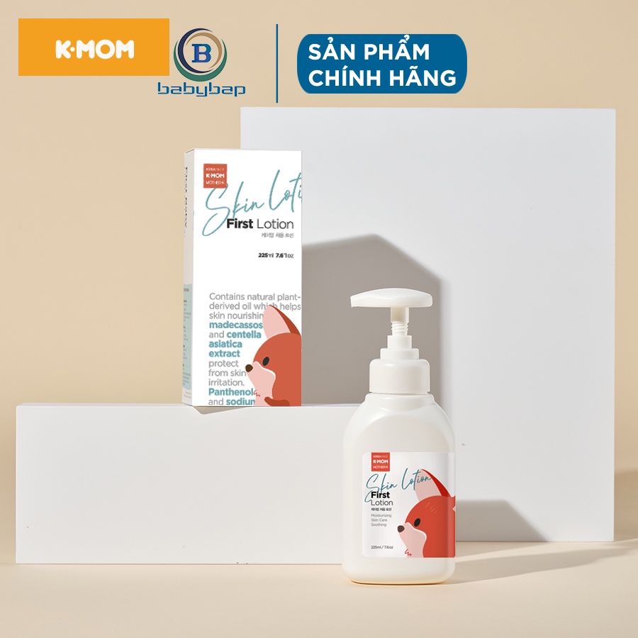 Sữa Dưỡng Ẩm Jojoba Hữu Cơ Cho Bé K-Mom Nhẹ Nhàng Và An Toàn Tuyệt Đối (225ml)