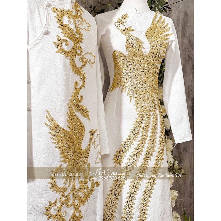 Áo Dài Cô Dâu Chú Rể Cưới Hỏi Cặp AZ001