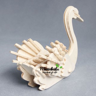 Đồ chơi lắp ráp gỗ 3D Mô hình Con Thiên nga