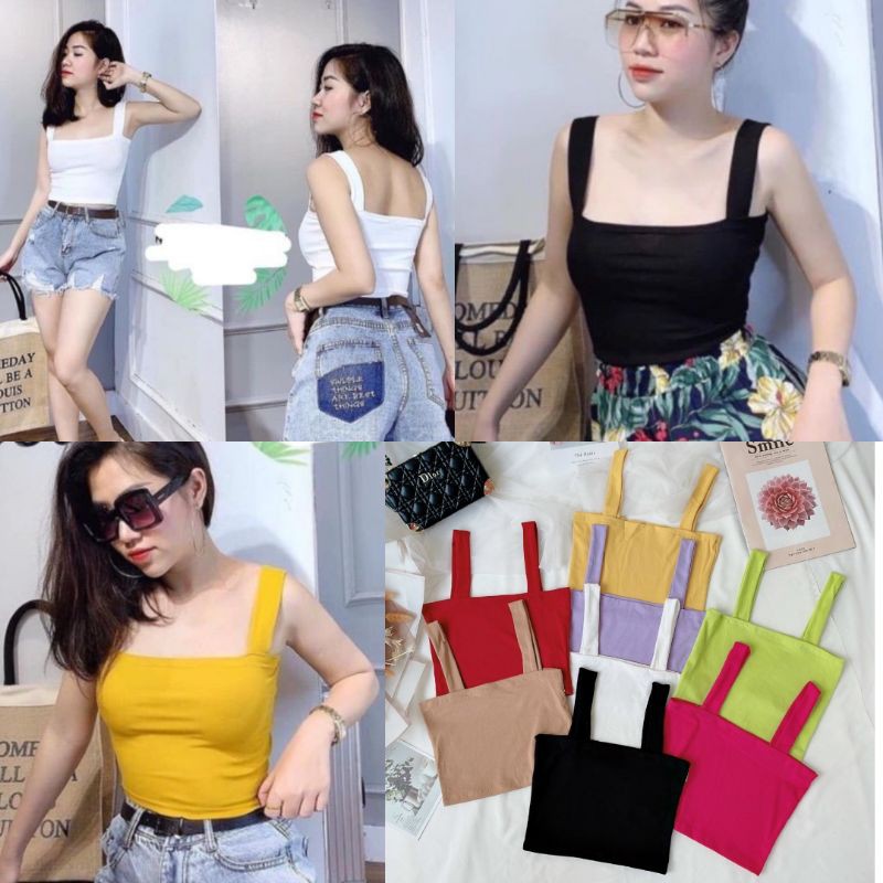 ÁO 2 DÂY CROPTOP