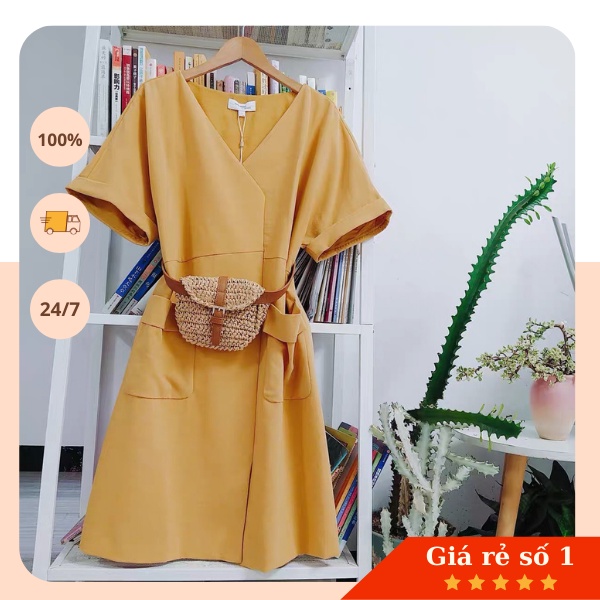 Váy chữ A Vero moda kèm túi cói